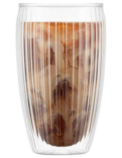 Pavina Double Wall with Ribs 450ml in Clear