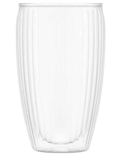 Pavina Double Wall with Ribs 450ml in Clear