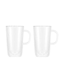 Douro Double Wall with Handle 400ml Set of 2 in Clear