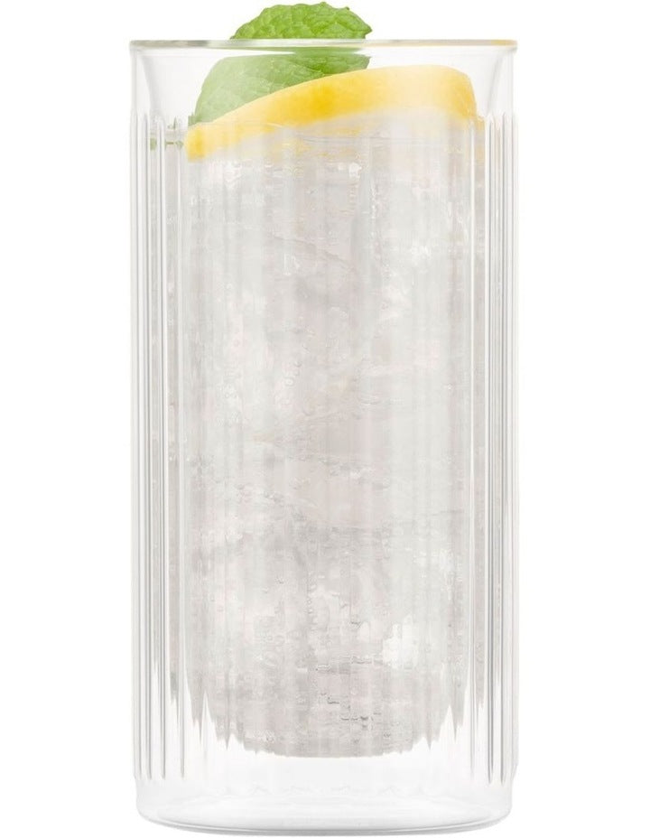 Douro Bar Double Wall Gin and Tonic 300ml Set of 2 in Clear