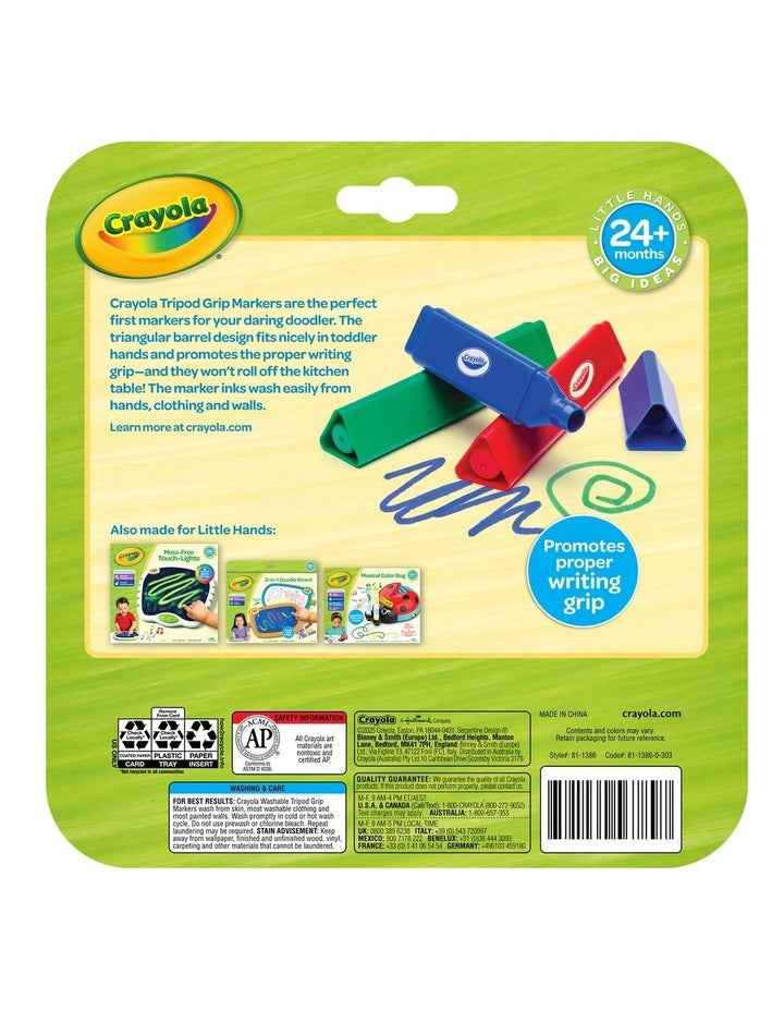 8ct Washable Tripod Grip Markers