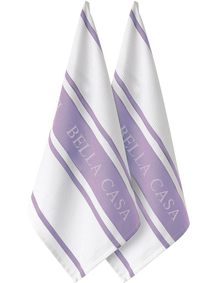 Bella Casa Kitchen Towel 2 Pack in Lilac
