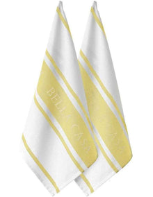Bella Casa Kitchen Towel 2 Pack in Lemon