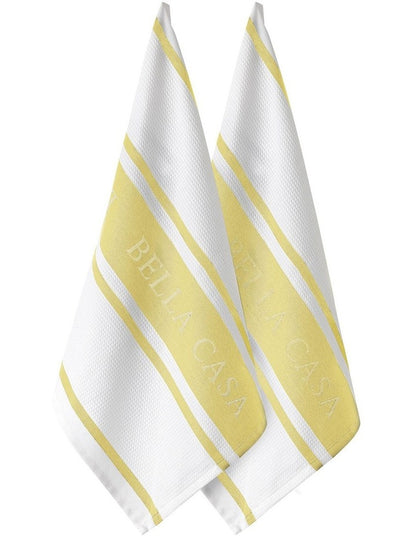 Bella Casa Kitchen Towel 2 Pack in Lemon