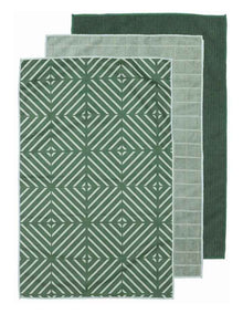 Benton Kitchen Towel Green 4 Pack in Green