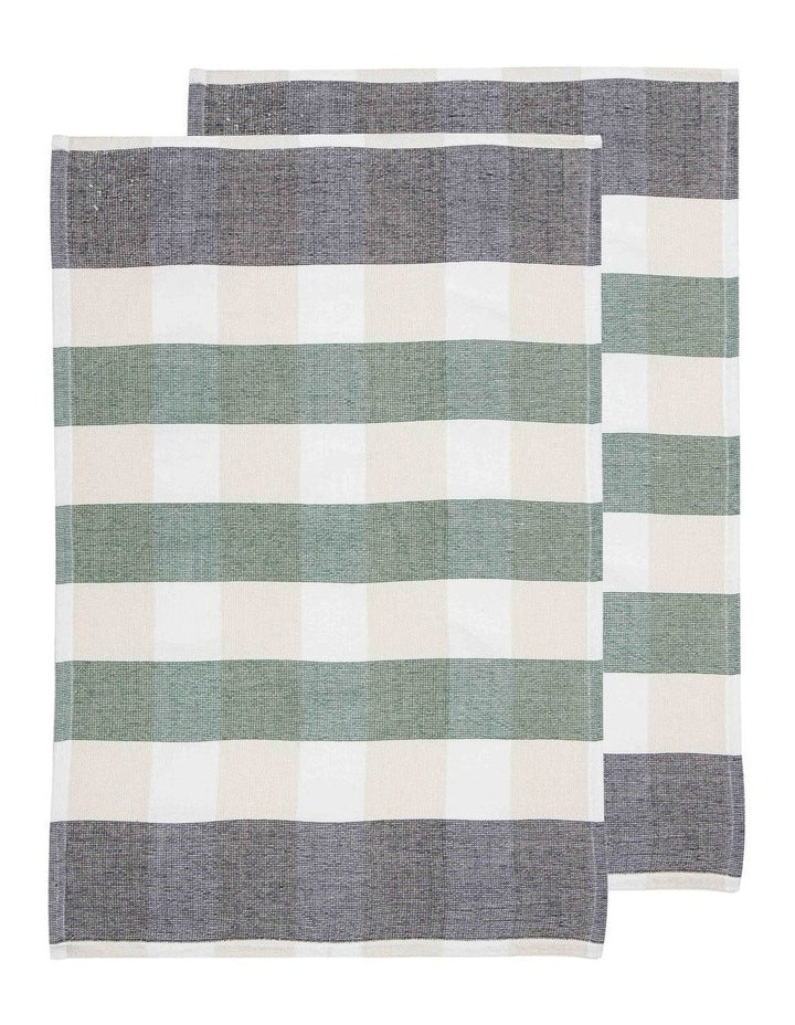 Bailie Terry Kitchen Towel 2 Pack in Charcoal