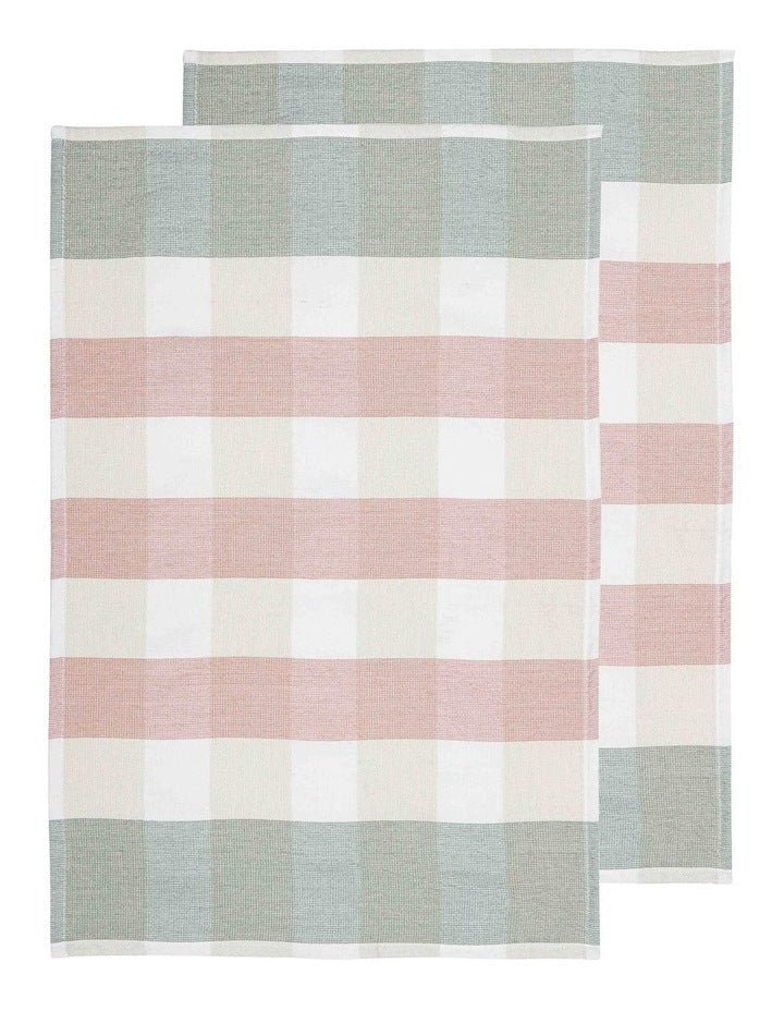 Bailie Terry Kitchen Towel 2 Pack in Pink