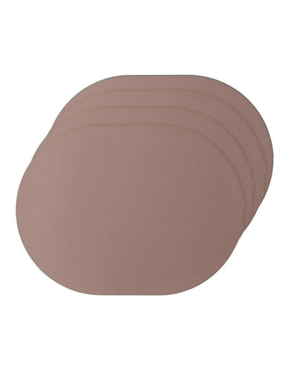 Hugo Oval Placemat 4 Pack in Dusty Pink