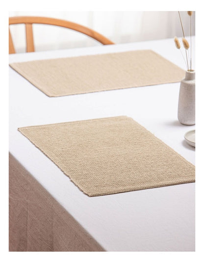 Newport Placemat 4 Pack in Flax