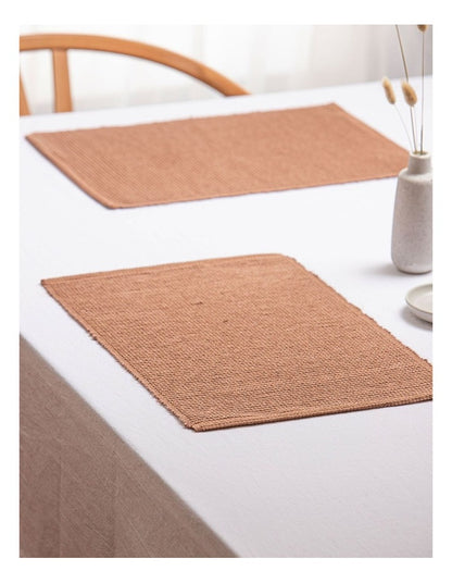 Newport Placemat 4 Pack in Terracotta