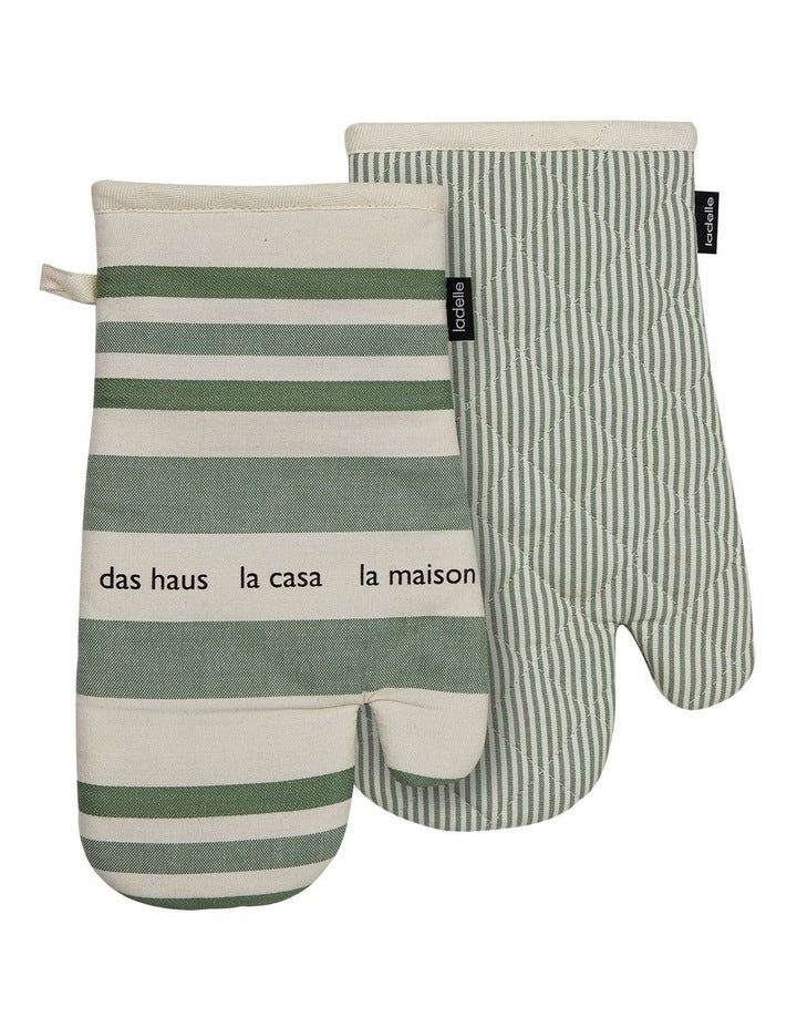 La Casa Oven Mitt 2 Pack in Leaf