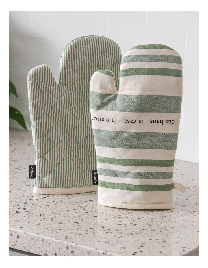La Casa Oven Mitt 2 Pack in Leaf