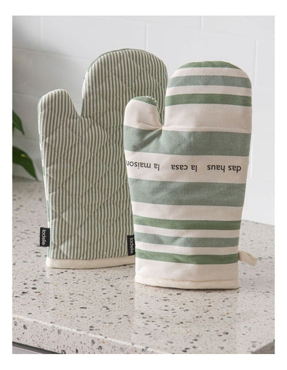La Casa Oven Mitt 2 Pack in Leaf