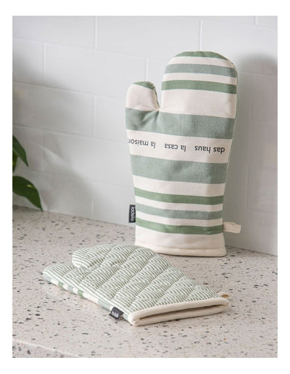 La Casa Oven Mitt 2 Pack in Leaf