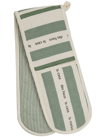 La Casa Double Oven Mitt in Leaf