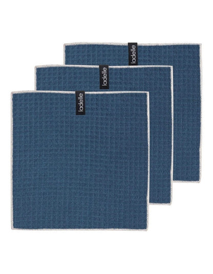 Mega Waffle Microfibre Discloth 30x30cm 3 Pack in Navy