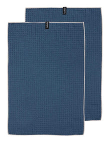 Mega Waffle Microfibre Kitchen Towel 2 Pack in Navy