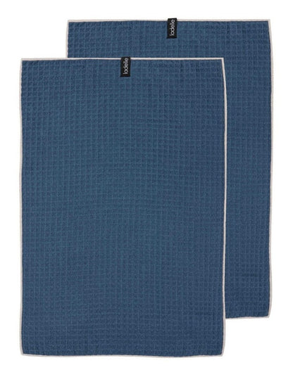 Mega Waffle Microfibre Kitchen Towel 2 Pack in Navy