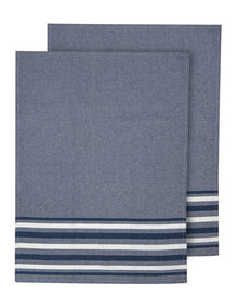 Lennox Stripe Kitchen Towel 2 Pack in Marine