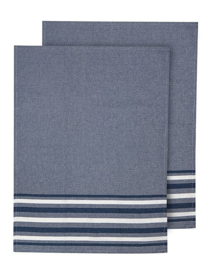 Lennox Stripe Kitchen Towel 2 Pack in Marine