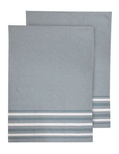 Lennox Stripe Kitchen Towel 2 Pack in Blue