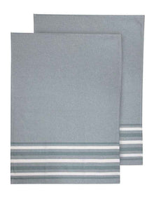Lennox Stripe Kitchen Towel 2 Pack in Blue