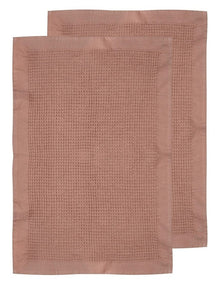 Ollie Waffle Kitchen Towel 2 Pack in Terracotta