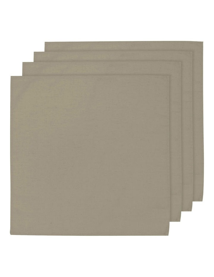 Oxford Flax Napkin 4 Pack in Beige