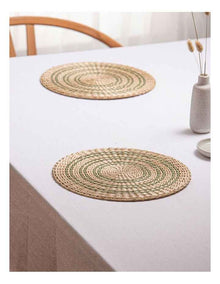 Fairhaven Round Placemat 2 Pack in Green