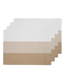 Harrison Ribbed Placemat 4 Pack in Taupe