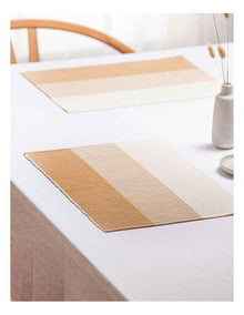 Harrison Ribbed Placemat 4 Pack in Taupe