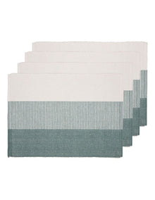 Harrison Ribbed Placemat 4 Pack in Green