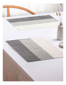 Harrison Ribbed Placemat 4 Pack in Charcoal