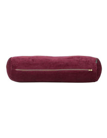 Luxury Velvet Bolster Cushion in Mulberry
