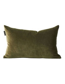 Luxury Velvet Rectangle Cushion in Caper