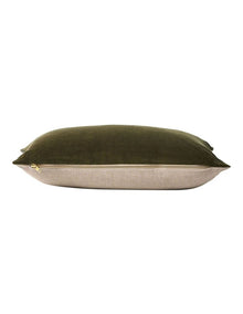 Luxury Velvet Rectangle Cushion in Caper