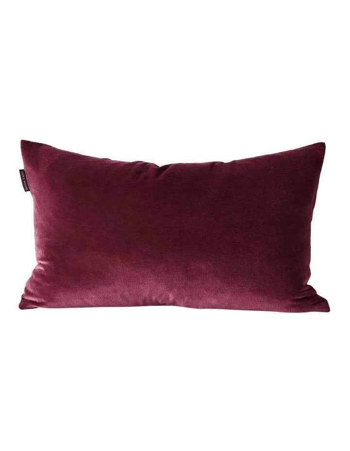 Luxury Velvet Rectangle Cushion in Mulberry