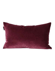 Luxury Velvet Rectangle Cushion in Mulberry