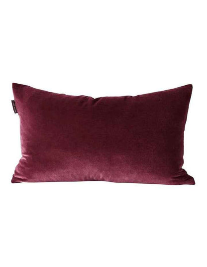 Luxury Velvet Rectangle Cushion in Mulberry