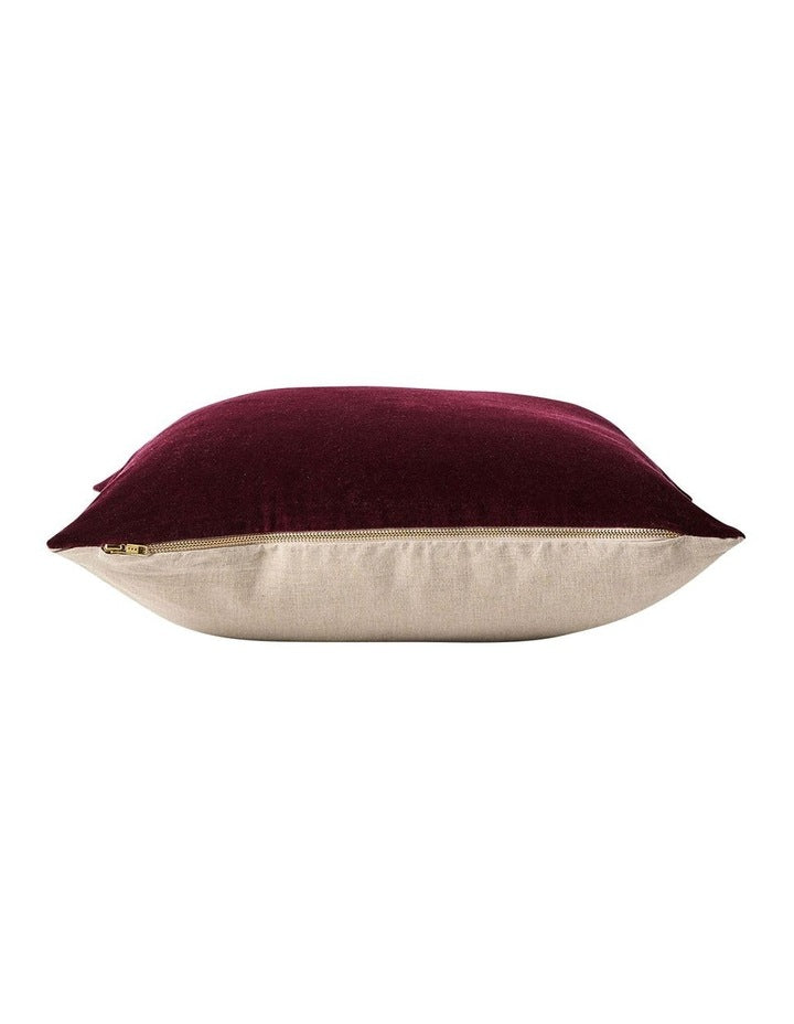 Luxury Velvet Cushion in Mulberry