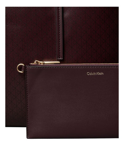 Emblem Allover Print Tote Bag in Fudge AOP