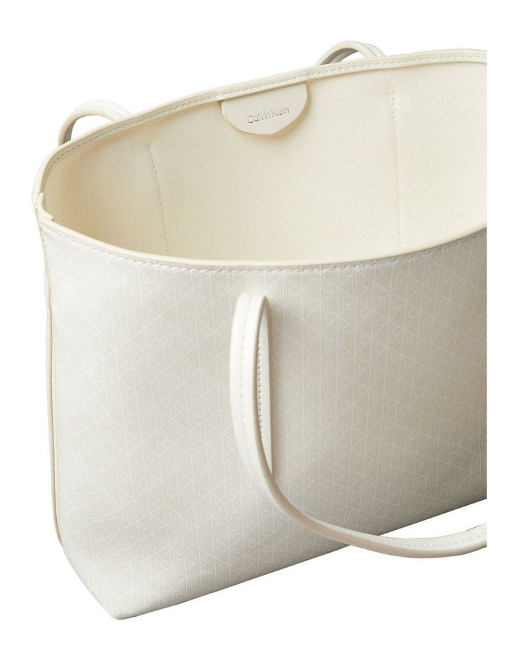 Emblem Allover Print Tote Bag with Pouch