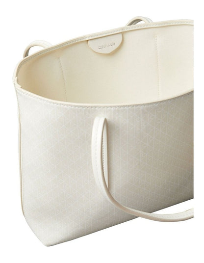 Emblem Allover Print Tote Bag with Pouch