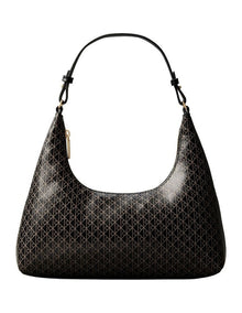 Emblem Allover Print Shoulder Bag