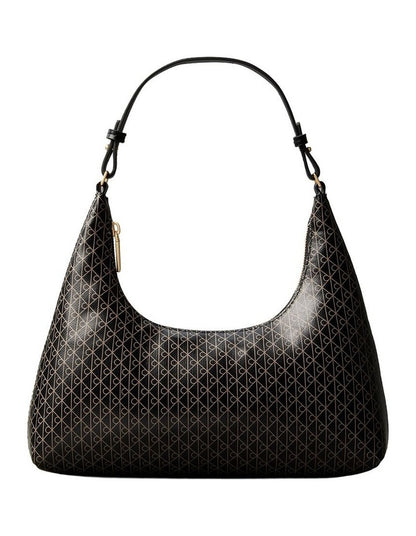 Emblem Allover Print Shoulder Bag