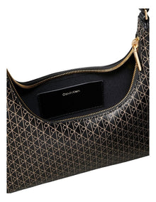 Emblem Allover Print Shoulder Bag