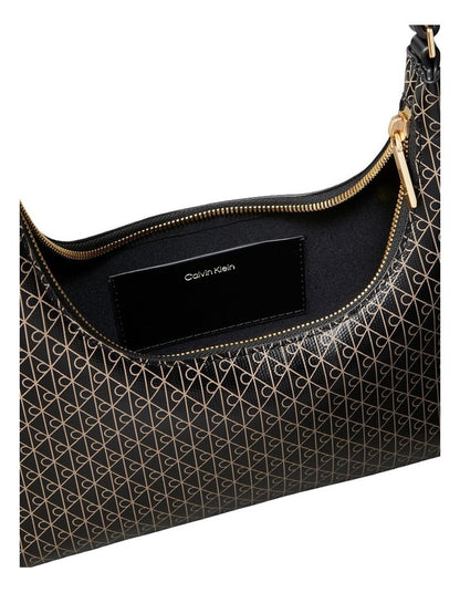 Emblem Allover Print Shoulder Bag