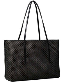Cora All Over Print Tote with Pouch in Black