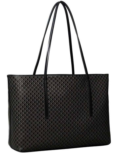 Cora All Over Print Tote with Pouch in Black