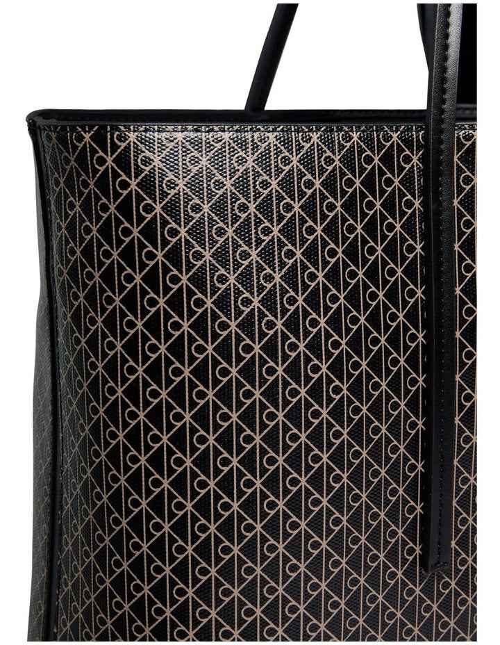 Cora All Over Print Tote with Pouch in Black